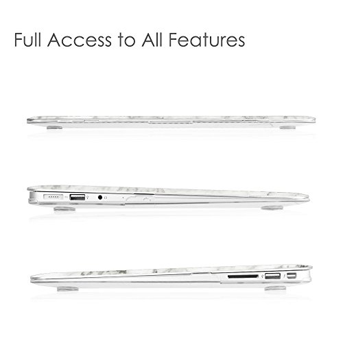 Fintie H  lle f  r MacBook Air 13 - Ultrad  nne Plastik Hartschale Schutzh  lle Snap Case f  r Apple MacBook Air 13 3 Zoll  A1466 A1369   Marmor Muste