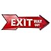 Produktbild Stylisches Metall Schild EXIT WAY OUT 55 cm rot rechts Retro-Look Wegweiser Dekoration Wanddekoration Metallschild Wandschild Accessoire