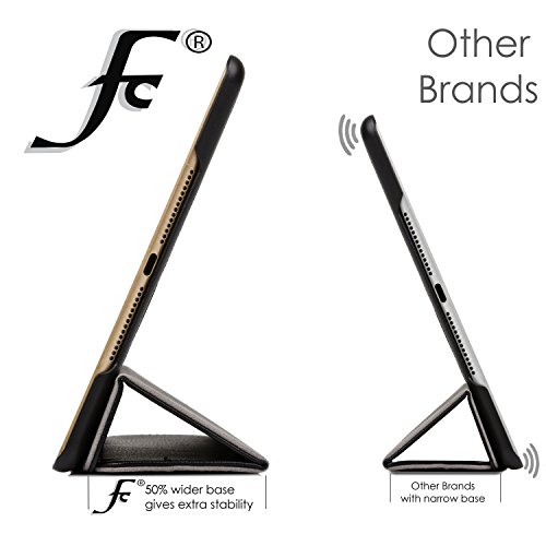 Forefront Cases® Apple iPad Air 1st Gen A1474 Leder Hülle Schutzhülle Tasche Smart Case Cover Stand – Rundum-Geräteschutz und intelligente Auto Schlaf / Wach Funktion - 3