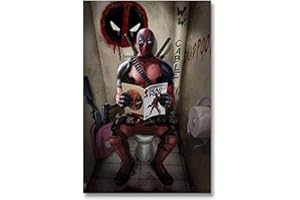 HUANNY Kit de peinture diamant 5D à faire soi-même pour adultes et enfants - Peinture à strass ronde avec strass au point de croix - Art diamant et point de croix (Deadpool/30,5 x 40,6 cm)