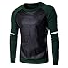 Produktbild Männer Leder Langarmshirt Herbst Winter Sweatshirt Casual Oansatz Leder Patchwork Tops Blusen Herren T-Shirt O-Neck Blouse Rot Grün Schwarz M/L/XL/XXL/XXXL Felicove