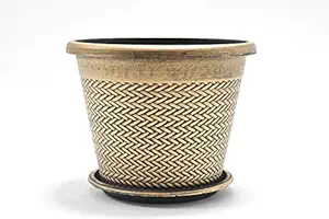 Danube Home Round Flower Pot - Gold KD2053S+200S
