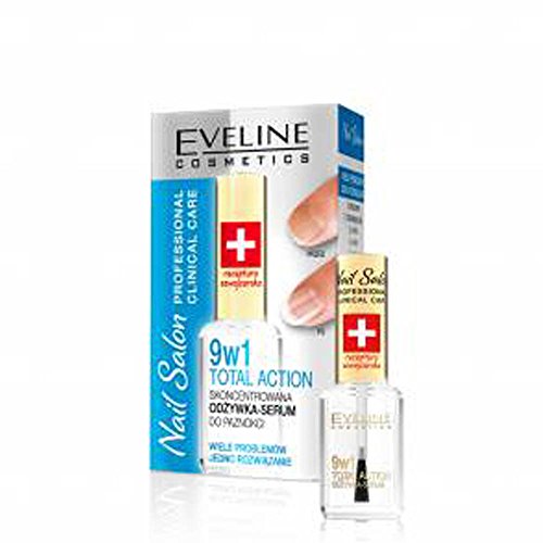 EVELINE Cosmetics Nail Salon Nail Conditioner 9in1 Total Action Proffessional Nail Care 12ml