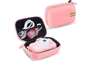 Leayjeen Funda Protectora para cámara Infantil Compatible con ASTGMI/SeHeTop/Gofunly/Hangrui/Goopow/ZHUTA/BaFuland, Navidad Cumpleaño Regalos para de 3-12 Años (Solo Funda) Rosa
