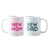Designer Panda, New mom and dad. Printed ceramic Coffee Mugs (330ml) - Set of 2