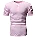 Produktbild Karinao Schnelltrocknendes Trainings Fitness Sport T-Shirt mit Kurzärmeliges Rundhalsausschnitt Mit Button Down(M,Rosa)