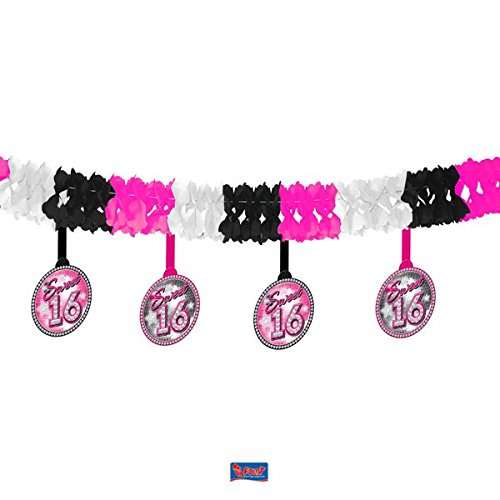 Motiv-Girlande "Sweet 16" 4 m