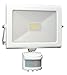 Produktbild tibelec 350310 Projektor LED Extra Flach mit Bewegungsmelder Aluminium/Glas 20 W weiß