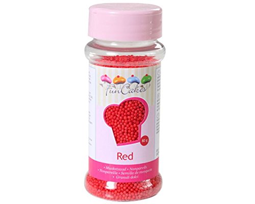 Nonpareils-Set 4tlg.,orange-dunkelrosa-lila-rot, Zuckerperlen, Zuckerstreusel - 6