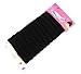 Mytoptrendz® Ponytail Hair Elastics No Metal Endless Snag Free Soft Black Ponio Bobble Ribbed Hair Ponytail Holder Hair Bands Pack of '12' (EB)