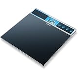 Beurer GS-39 - Báscula de baño de vidrio con función voz, 5 idiomas (ES / DE / FR / EN/ RU)