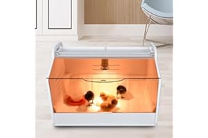 WEIGR Kükenwärmebox Inkubatoren Kükenhaus Brutinkubator Küken mit Thermometer und Wärmelampe Aufzuchtbox Brutbox für Geflügel, Reptilien, Kleintiere 48x30x30cm