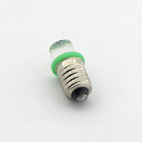 GutReise DC 10pcs e10 3v 4.5v 6v 8v 9v 12v 24v flutlicht led birne flut lampen kalt weiß gelb blau, grün, rot + 10pcs e10 basis (12v, grüne) - 2