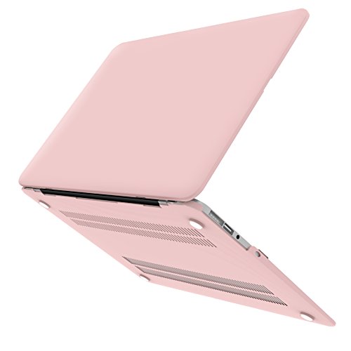 Case MacBook Air 13 H  lle Baby Pink    iCasso Reines Farbe design Ultra Slim D  nn Kratzfeste Matt Rutschfest Hartschale Kunststoff Schutzh  lle Snap