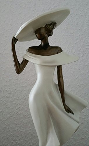 Schöne Figur ~ Frau mit Hut ~ Dekofigur Dame Zierfigur Lady Dekoration Deko - 2