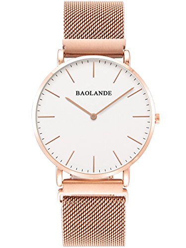 Alienwork Classic St.Mawes Quarz Armbanduhr elegant Quarzuhr Uhr Einzigartige Magnet-Verschluss weiss rose gold Metall U04813G-03 Alienwork Classic St.Mawes Quarz Armbanduhr elegant Quarzuhr Uhr Einzigartige Magnet-Verschluss weiss rose gold Metall U04813G-03