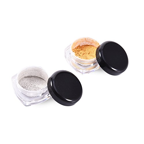 Art Weise Nagel Magisches Spiegel Puder, Gold und Silber 2 Farbe - 6