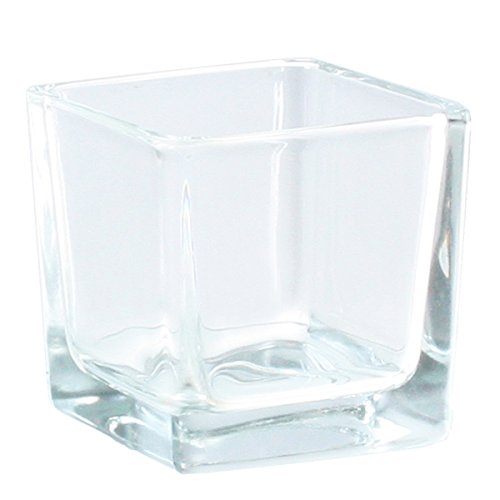 12 Stück Glaswürfel H 6 cm Teelichtlgläser Vorspeisengläser Dessertgläser