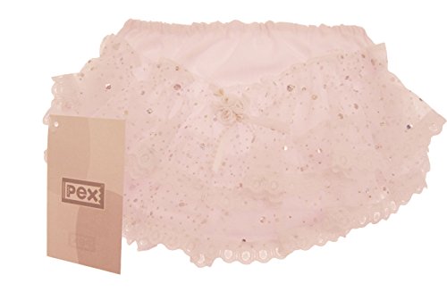 Baby Girl's white Sparkle Frilly Knickers for a Special Occasion (3 - 6 Months)