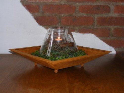 Rost Metall Pflanzschale auf Kugeln, eckige beflanzbare Rost Schale eckig für Ihre Garten Dekoration, Edelrost - 2