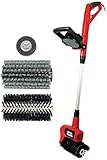 ✔ Starker 550-Watt-Motor, Höhenverstellbarer Aluminium-Teleskopstiel zur individuellen Anpassung an Körpergröße. Mit verstellbarem zweiten Handgriff inkl. Depot für Fugenbürste.
