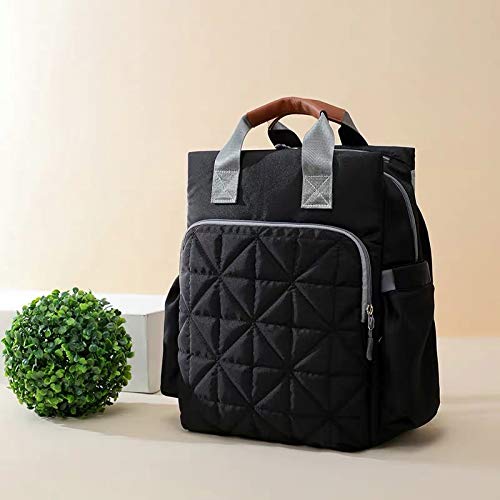 Preisvergleich Produktbild Wasserdichte, isolierte Wickeltasche für Mütter, tragbarer Rucksack mit mehreren Taschen, großes Fassungsvermögen (Schwarz, 30)