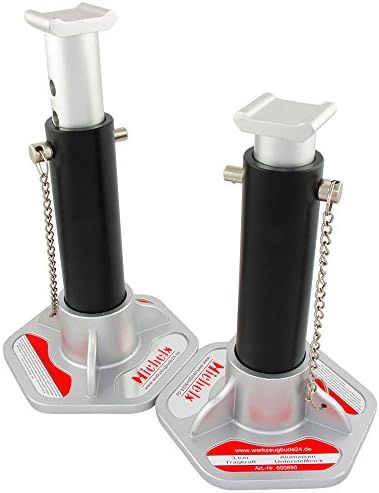 Aluminium Axle Stand – Maximum Load 3,000 kg Force – Colour: Black – 7 positions