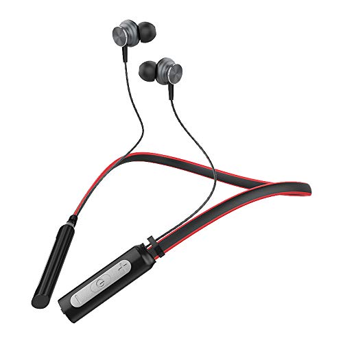 Preisvergleich Produktbild Bluetooth Kopfhörer, Dewanxin Wireless Kopfhörer Bluetooth Stereo Sportkopfhörer In Ear Halsband Sport Ohrhörer Rauschunterdrückung Noise Cancelling Nachhängen Sport Bluetooth Headset (rot)