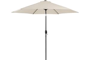 Dycietx 2.7M Garden Parasol with crank handle - Sun Umbrella Parasols Waterproof for Outdoor/Patio/Outside/Balcony - Patios Table Umbrellas UV40+ Protection/Tilt Function/Pole Width ø 38 mm