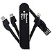 Produktbild BlueBeach® Tragbar 3 in 1 Schweizer Messer USB Adapter Daten und Ladekabel USB / Type C / Lightening - für Smartphones und Tablets (Schwarz)