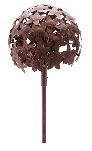 Gartenstecker Rankstab Allium Blume Höhe: 112cm Ø 16cm Pflanzstecker Gartenstab