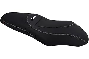 MOTO DISCOVERY Housse de Selle Compatible avec Yamaha X-Max 125/250 2010-2013 Noire avec Coutures Jaunes