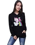 camisa unicornio para hombre Mujer Hoodie Elegantes Primavera Otoño Manga Larga Sudaderas Sweatshirts Camisas Unicornio Jersey Negro Casual Especial Estilo Anchos Niña Fashion Cute Sudadera Con Capucha Camicia Con Cappuccio