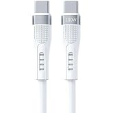 PDATeknoloji 100W Type-C to Type-C Hızlı Şarj ve Data Kablosu 1.3m Beyaz AZ-B03a (100w Type-C to Type-C Beyaz)