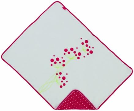 Kit for Kids By Carla Raspberry bloom Reversible Stripe Jersey Blanket