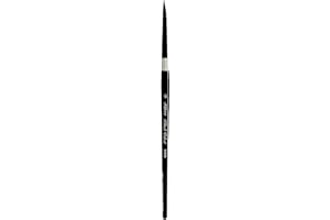 Silver Brush Limited 3000S6 Black Velvet Round Brush for Watercolour, Size 6, Short Handle