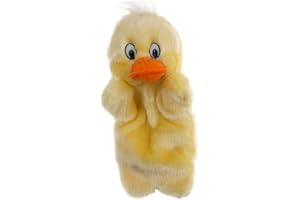 SUNAOMNI Canard Marionnette À Main Animal De Bande Dessinée Marionnettes À Main Pour École Maternelle Performance Parent-enfant Jouet Éducatif Fluffy Canard Conte Marionnette Gants Jaune 27cm