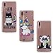 Produktbild [3 Stück] Handyhülle für Huawei P20 Pro, 3X Silikon Schutzhülle für Huawei P20 Pro, Edaroo Mit Karikatur Einhorn Muster Stoßdämpfend Transparent TPU Case Silikonhülle für Huawei P20 Pro