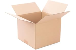ONLY BOXES Confezione da 25 Scatole di Cartone Rinforzato con Pareti Singole, 25x25x20 cm - Prodotto nell'UE con Cartone Riciclato, Resistente per Spedizioni, Stoccaggio e Traslochi