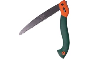 TerCasa® Fällbar handsåg, trädgårdssåg med säkerhetslås sågbladlängd 23 cm, sågblad av rostfritt stål, för grenarbete och trä
