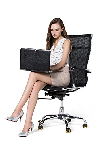 MOSISO PU Leder Abdeckungs Fall mit Standplatz Funktion für neueste MacBook Pro Retina 13 Zoll A1706 / A1708 (mit und ohne touch-bar, Freisetzung Oct 2016), Schwarz - 6