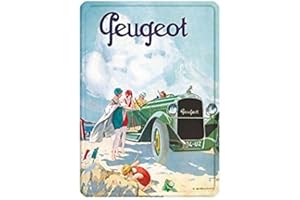 Éditions Clouet 29229 - Petite Plaque métal 15x21 cm Peugeot - La Plage