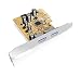 Produktbild Icy Box IB-U31-02 PCI-Express 2.0 (x2) Erweiterungskarte mit 2x USB 3.1 Anschlüssen (Gen 2 - Type-A), 10 Gbit/s, Full Profile & Low Profile, Silber