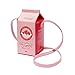 Produktbild Jxth Kreditkarteninhaber PU-Nette rosa Milchtüten-Mappen-Minihandy-Pakete in geneigter Schulter-Tasche Clutch Geldbörsen für Damen Frauen
