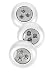 A&T Battery Powered Round White 3 Leds Stick Tap Touch Lamp Night Light 3 Pcs RS.249.00