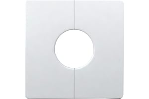 ZEIZAFA Wall Split Flange Square Escutcheon Plate Water Pipe Wall Covers Reserved Drill Hole Panel Decor for Wires Faucets Pipes Wall Split Flange Pipe Cover