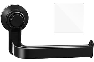 VILLCASE Black Wall Mounted Tissue Holder Suction Cup Toilet Paper Holder Vacuum Towel Rail Bathroom Accessories Corrosion Resistant