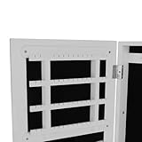 Miadomodo Schmuckschrank Spiegelschrank – (B/H/T): ca. 37/62/22 cm – schwarz oder weiss - 6
