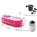Produktbild Faltbare Badewanne Erwachsene Aufblasbar Isolierung Verdicken Auslaufsicher Schwimmbad / Fass, Verlängert Bogen Dauerhaft Baumwolle Zusammenklappbar Bad Fass PVC-Material,Pink