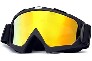 alslovkar Occhiali da Sci, Motocross Dirt Bike Occhiali, Occhiali Uv Antiappannamento con Imbottitura in Schiuma, Adatti per Gli Sport all'Aria Aperta